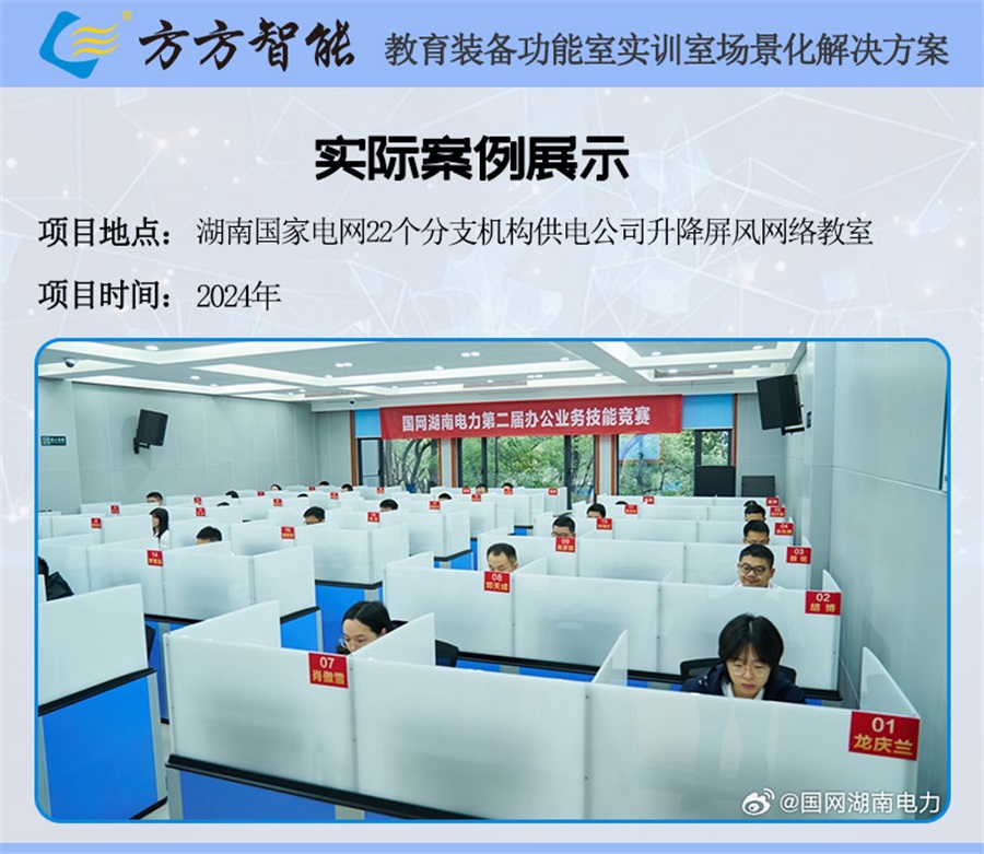 湖南國家電網22個分支機構供電公司升降屏風網絡室 (11)
